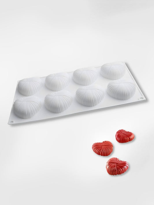 Moule coeur en silicone  Enlacé d'Amour