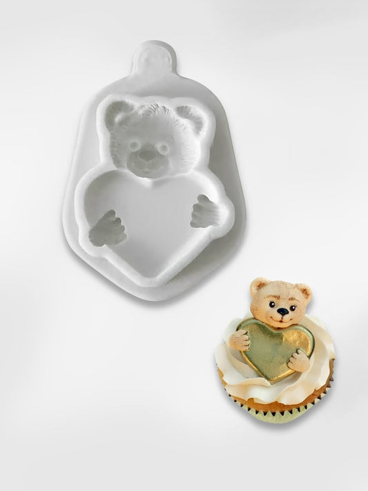 Moule ourson en silicone  Ourson Amoureux