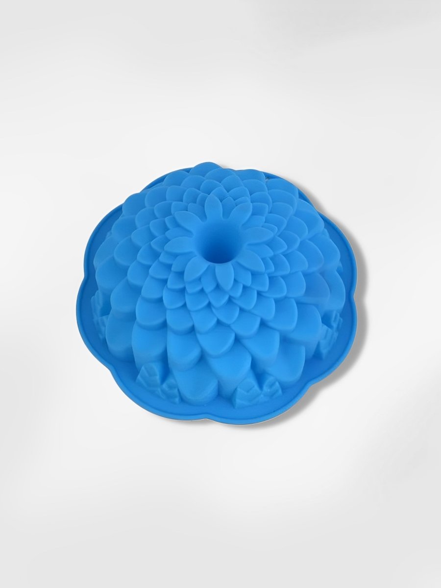 Moule à savarin en silicone  Dahlia Bleu