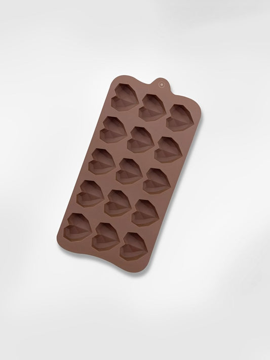 Moule à chocolats coeur en silicone  Coeurs en Géométrie