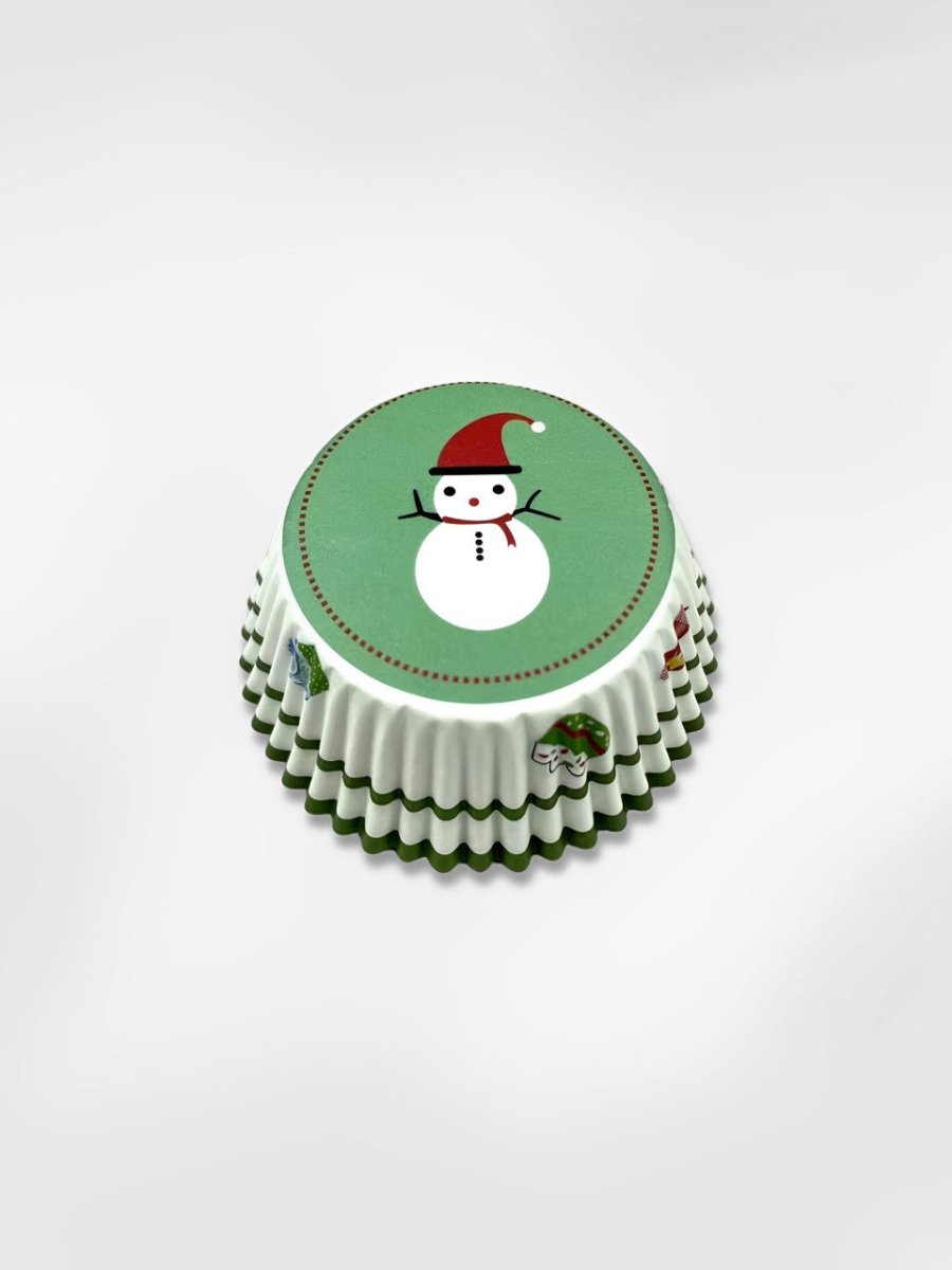 Moule à cupcake  Snowman Green (x50)