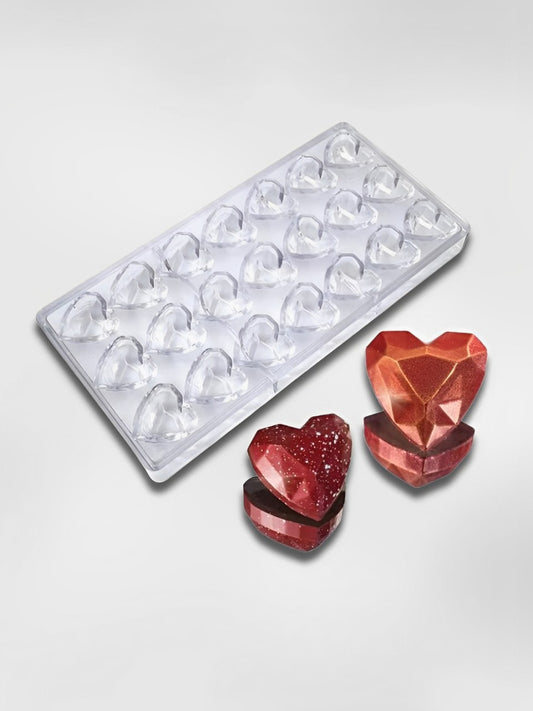 Moule à chocolats en polycarbonate  Coeur en Diamant